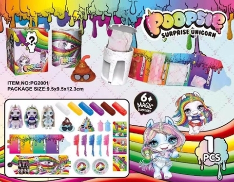 Игровой набор PG2001(144шт/2) единорожка ,фигурка 10*6см, аксессуары, пластилин, в коробке 9,5*9,5*12,5 см