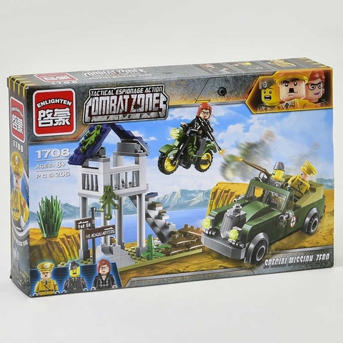 Конструктор Brick 1708 (32) "Сторожевой пункт", 206 деталей, в коробке