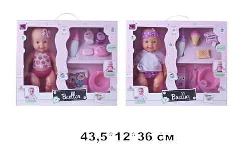 Кукла-пупс Baellar 10799 интерактивный с аксес.горшок 2в.кор.43,5*12*36 /12/