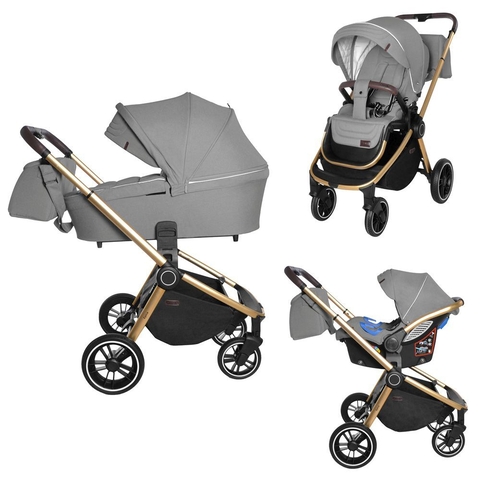 Коляска универсальная CARRELLO Epica CRL-8511 (3in1) Silver Grey +дождевик /1/