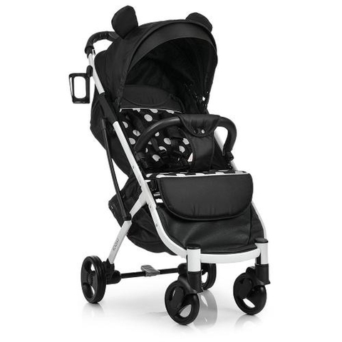 Коляска детская M 3910-2 YOGA II (1шт) прогулочная,книжка,колеса4шт.,алюмин,черн.горох.