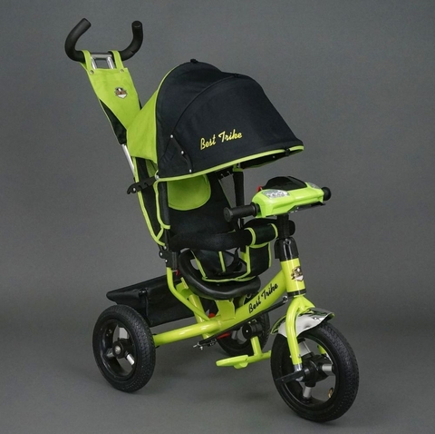 Велосипед 3-х колёс. 6588 В Best Trike (1) САЛАТОВЫЙ, НАДУВНЫЕ КОЛЕСА, С ФАРОЙ