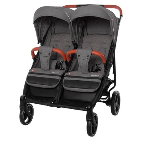 Коляска прогулочная CARRELLO Connect CRL-5502 Ink Gray для двойни, в льне /1/ MOQ
