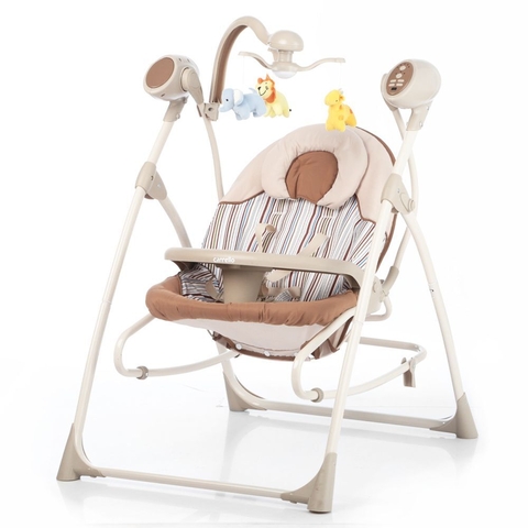 Колыбель-качели CARRELLO Nanny 3в1 CRL-0005 Beige Stripe /1/