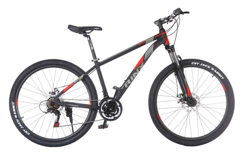 Велосипед 27,5" TRINX M136 Elite, DD рама-16" AL, Matt-Black-Grey-Red