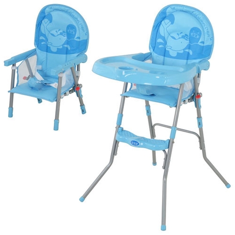 Стульчик GL 217 (1шт) для кормления,3-х точ рем,94-65-47см,подст д/ног,моющ сиденье,голуб,в кор-ке